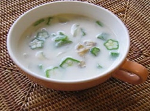 オクラとチキンのクリームスープ(商品コード:000133)